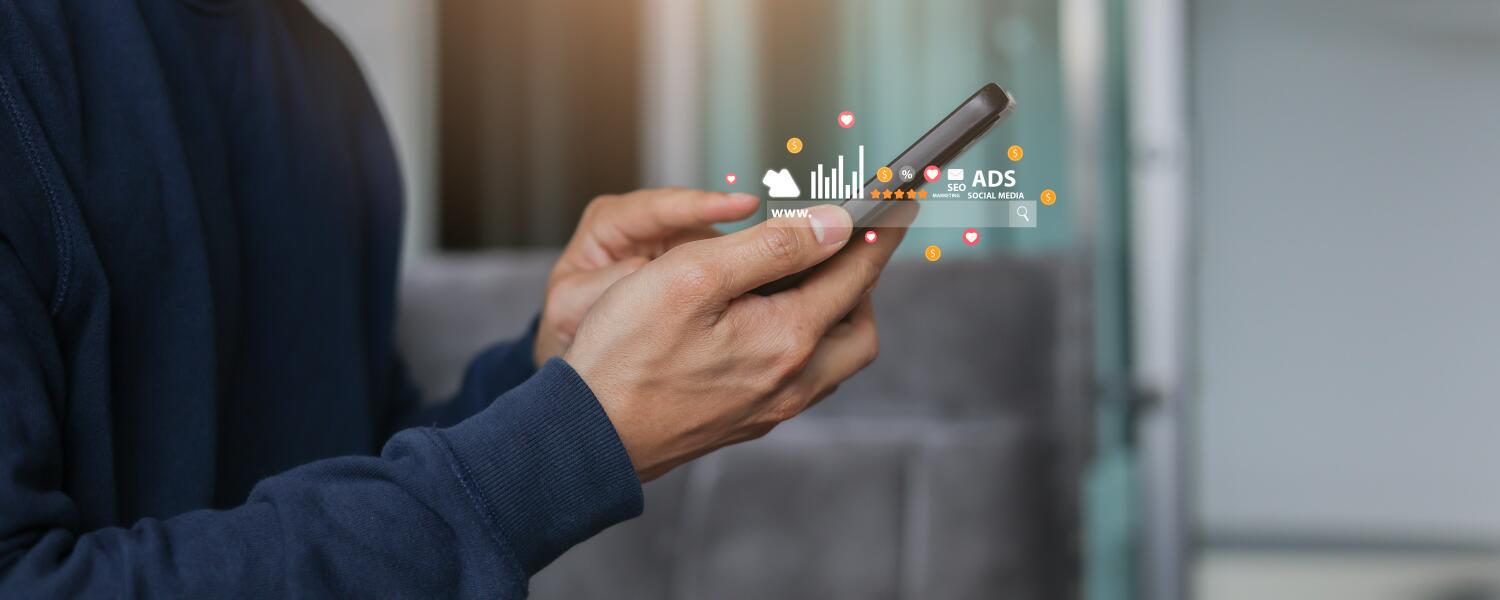 Pay-Per-Click ads on a mobile device driving clicks and conversions