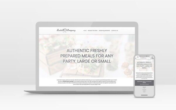 The new Euclid's Finest Catering website uses a .catering domain extension