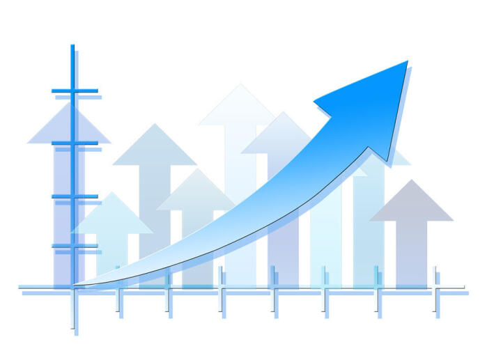 Graph with upward trend