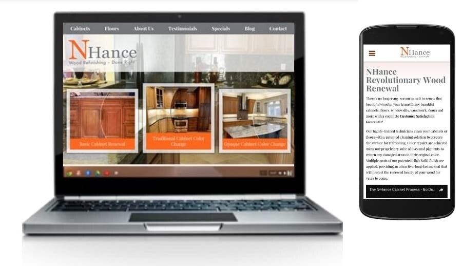 NHance Revolutionary Wood Renewal Website Redesign