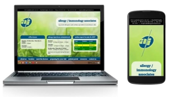 Allergy/Immunology Associates website design by Alt Media Studios
