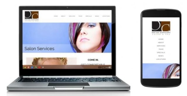 Oscar Giovanni Salon and Spa responsive website redesign