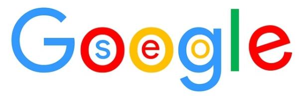 Google logo with letters "s", "e", "o" in the open bubbles