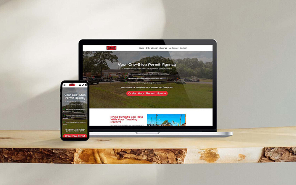 Desktop & mobile site for Prime Permits designed by Alt Media Studios