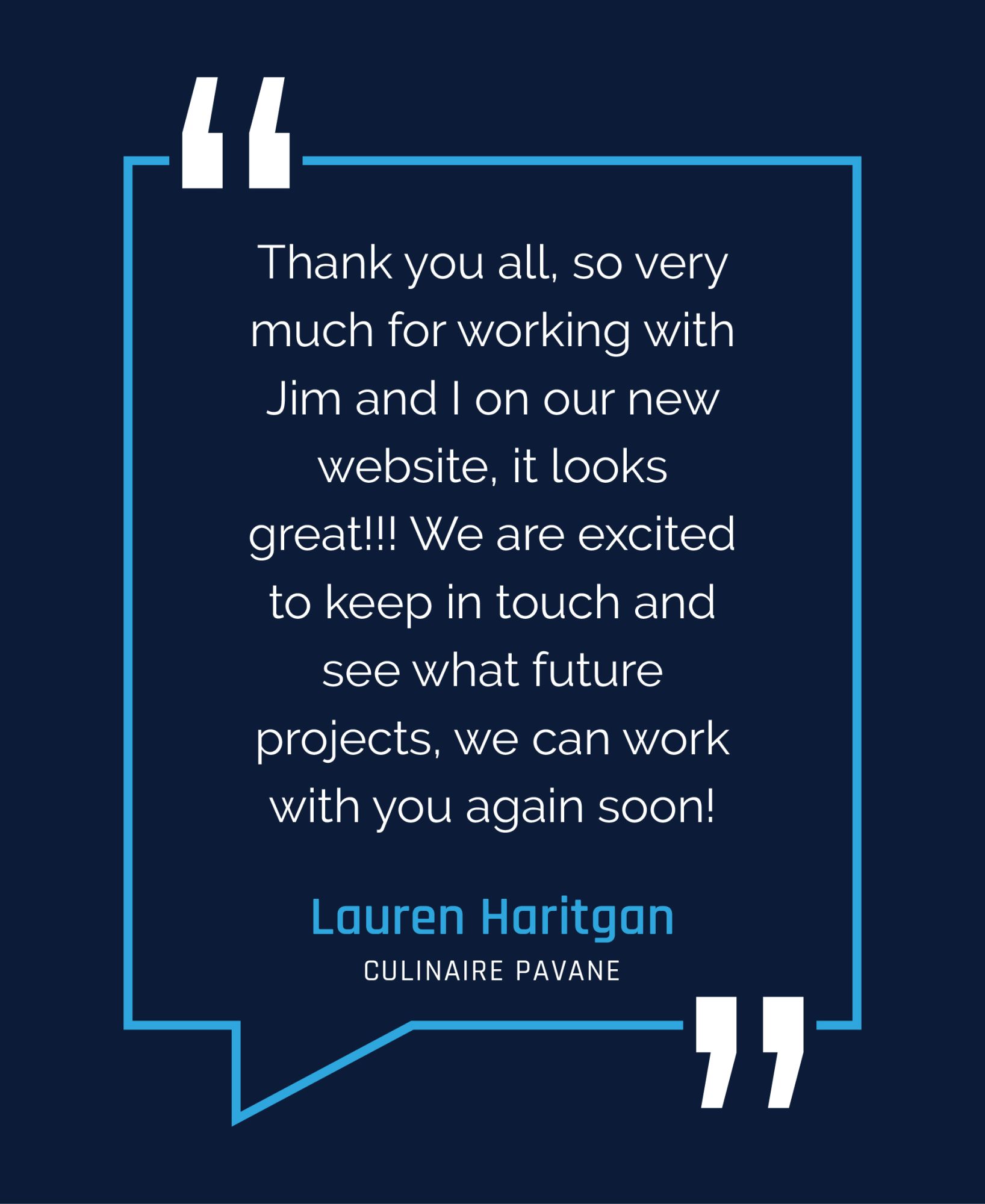 Culinaire Pavane customer testimonial for Alt Media Studios, digital marketing agency in Cleveland
