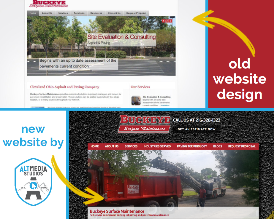 New custom website for Buckeye Surface Maintenance