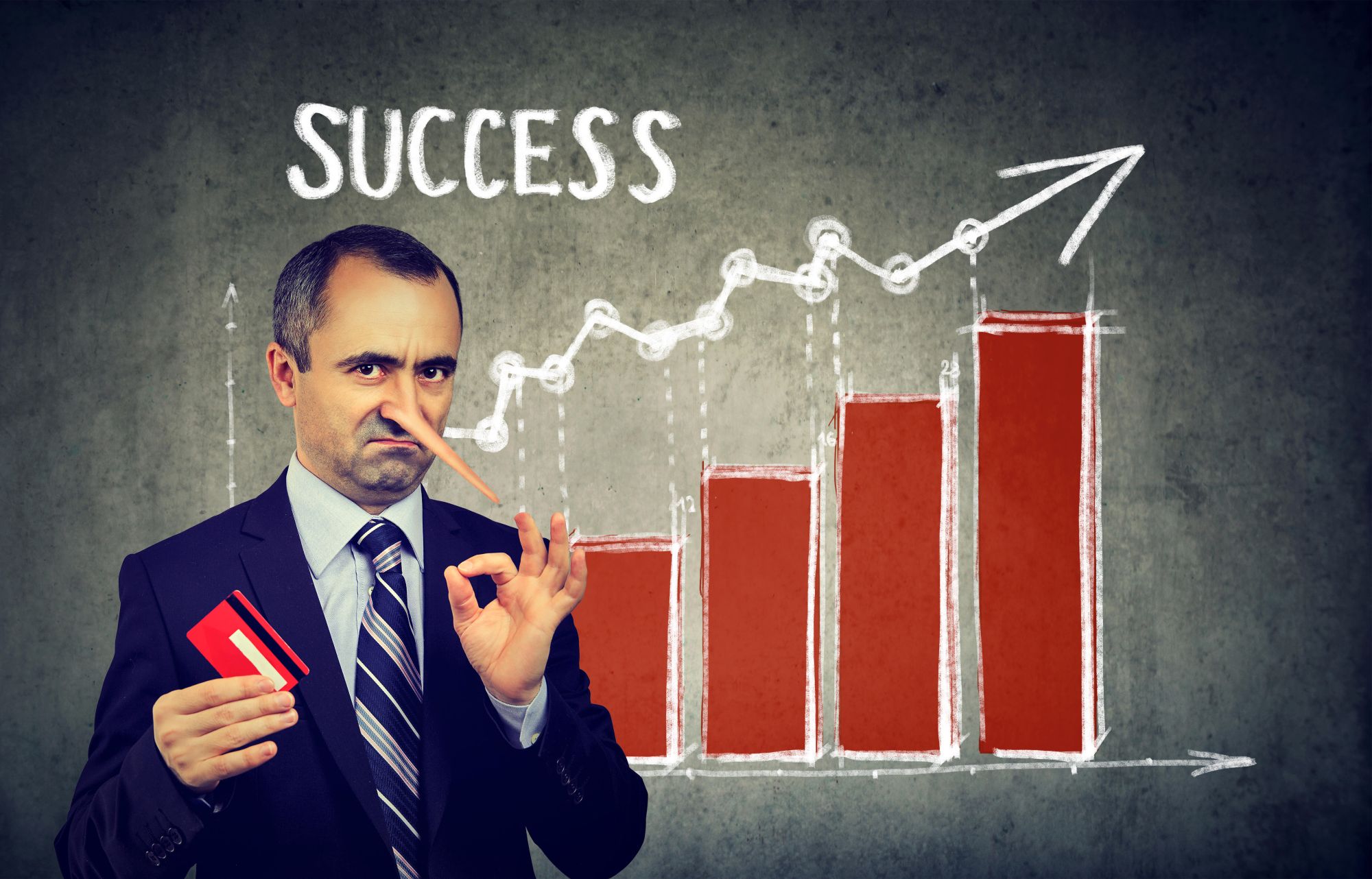 Man lying about the success of his digital marketing company