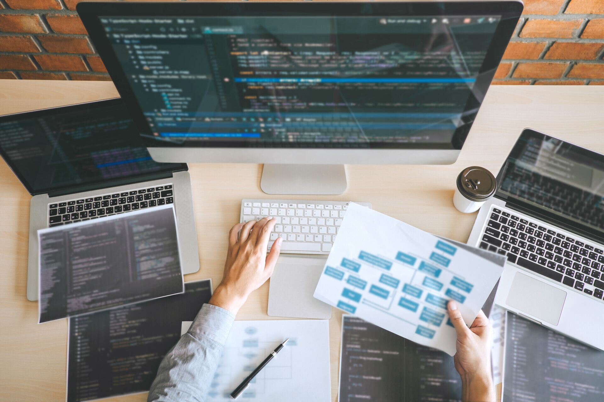 Digital marketing specialist working on custom web design